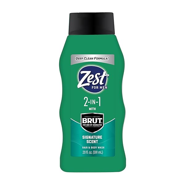 ZEST MENS 2-IN-1 BODY WASH – BODY WASH FOR MEN – CLEANSES HAIR AND BODY – REFRESHING SCENT – HYDRATING BODY SOAP – IDEAL FOR ALL SKIN TYPES – 20 OZ