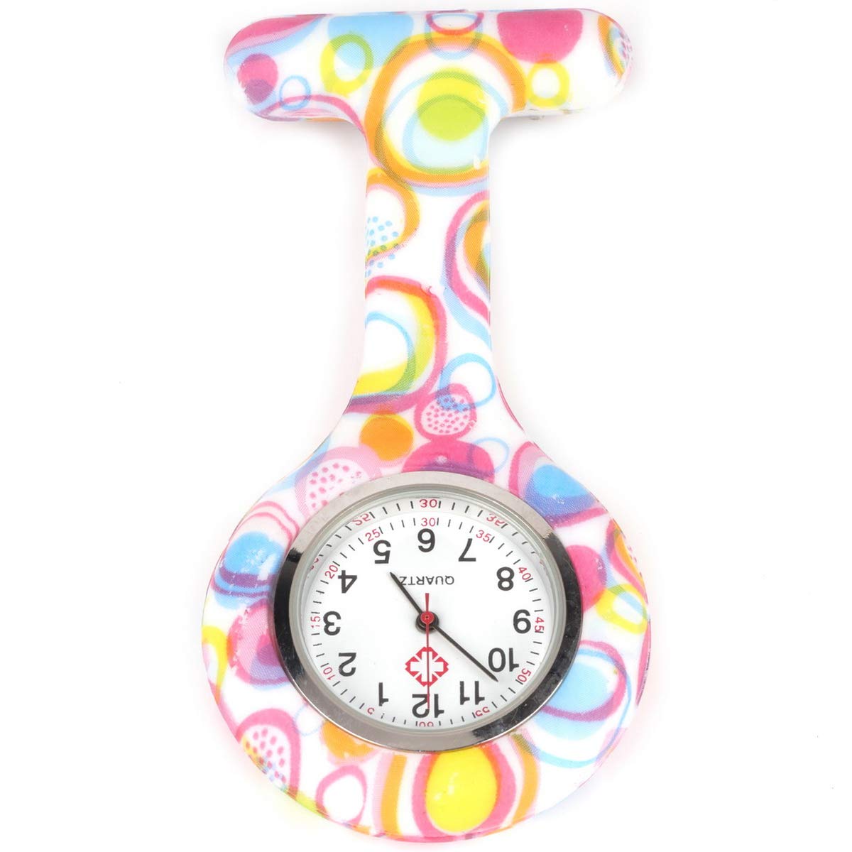 Nurse Watch Brooch, Silicone Nurse Watch Doctor Paramedic Medical Staff Lapel Pin-on Brooch Hanging Pocket Fob Watch (#3)