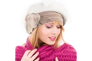 Ruphedy Women's Beret Hat Chic French Beret Beanie Wool Dress Winter Hats Hy022