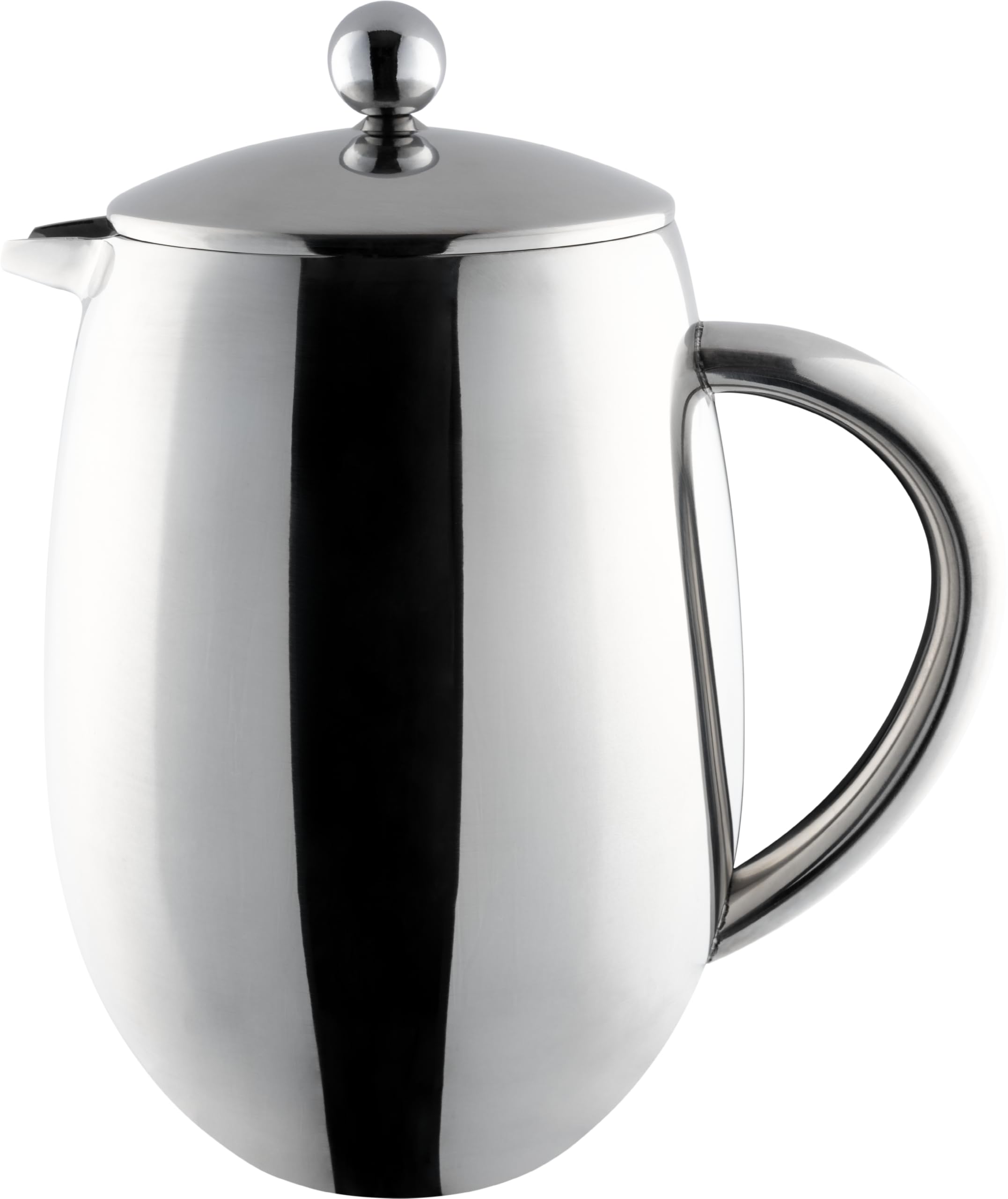 Café Olé BFD Cafetière, 18/10 stainless steel double wall body and mesh filter, Mirror finish, 350ml (3 espresso cups or 1 mug) — image 1