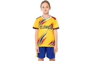 SURUIDA Kids Soccer Jersey for Boys&Girls,Youth Training Jerseys Sports Fan Jerseys Football Shirt for Children