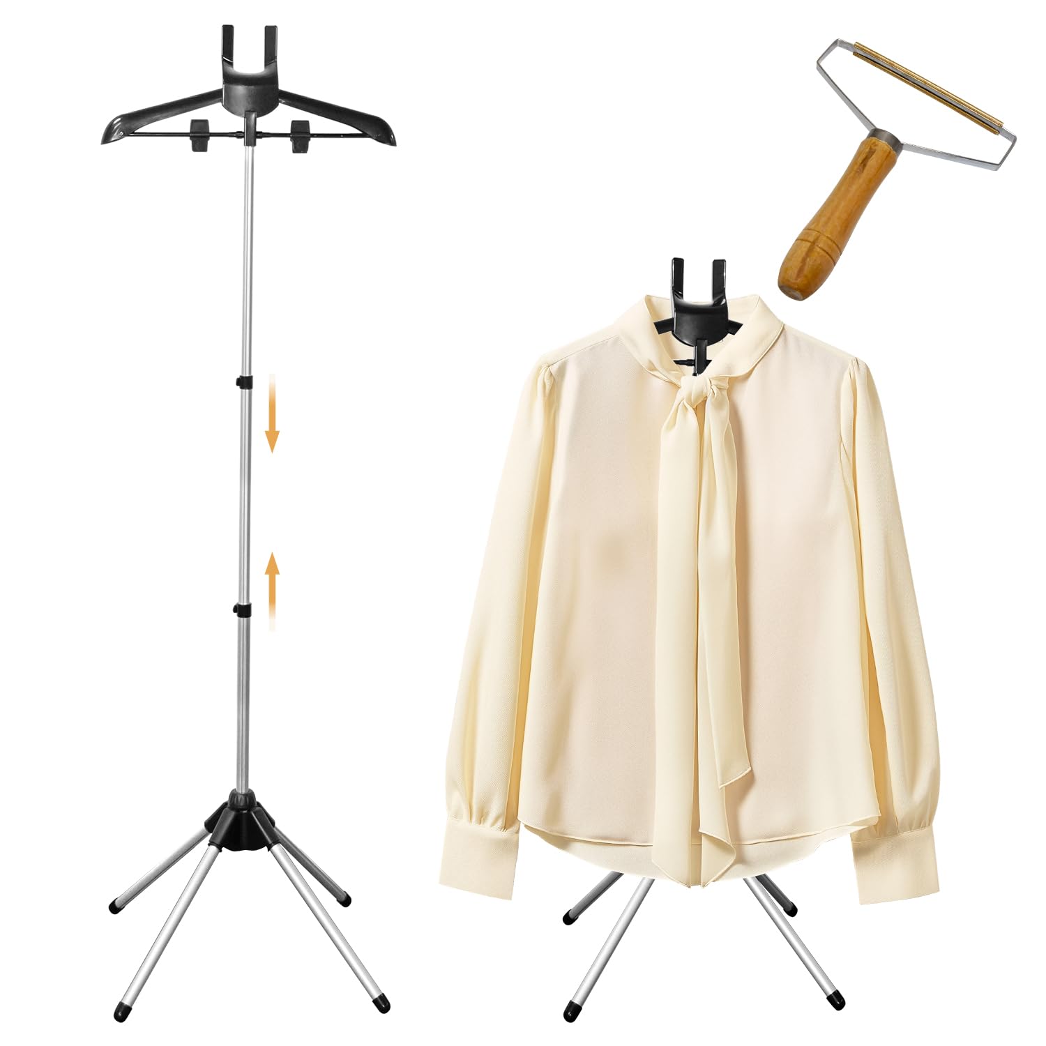 Photo 1 of **MISSING PARTS **Shouken 1 Pack Adjustable Shirt Display Stand 32-63 Inch, Foldable Clothing Display Stand Mannequin Torso for Retail Vendors, Multi-Use Steamer Rack Stand for Clothes Garment (1) (1 Pack)