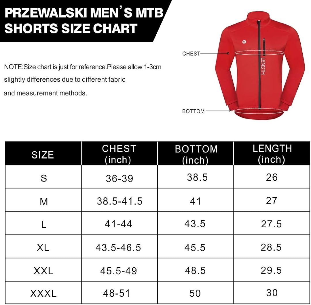 Przewalski Cycling Bike Jackets for Men Winter Thermal Running Jacket Windproof Breathable Reflective Softshell Windbreaker : Clothing