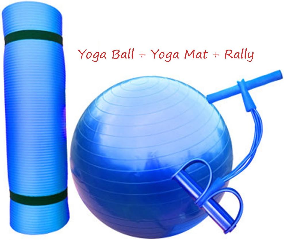 Yoga Ball + Yoga Mat + Rally, child gym ball Pregnant women Balance ball Delivery ball Thicken Explosion-proof gym ball (Color : #1, Size : 95cm)