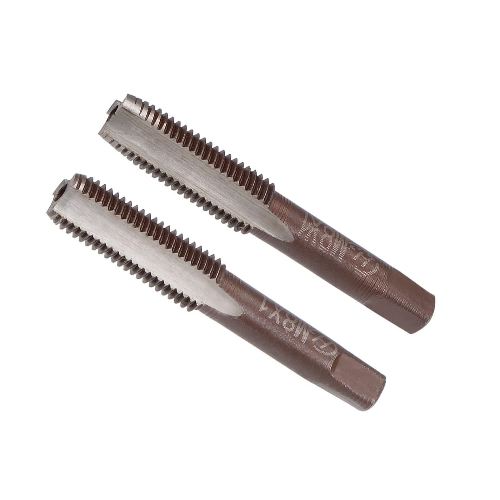 CoCud Hand Threading Taps, M8 x 1 Thread, Metric Alloy Tool Steel Screw Tapping Taper Bottom Tap - (Applications: for Machine Thread Repair), 1-Pair — image 1