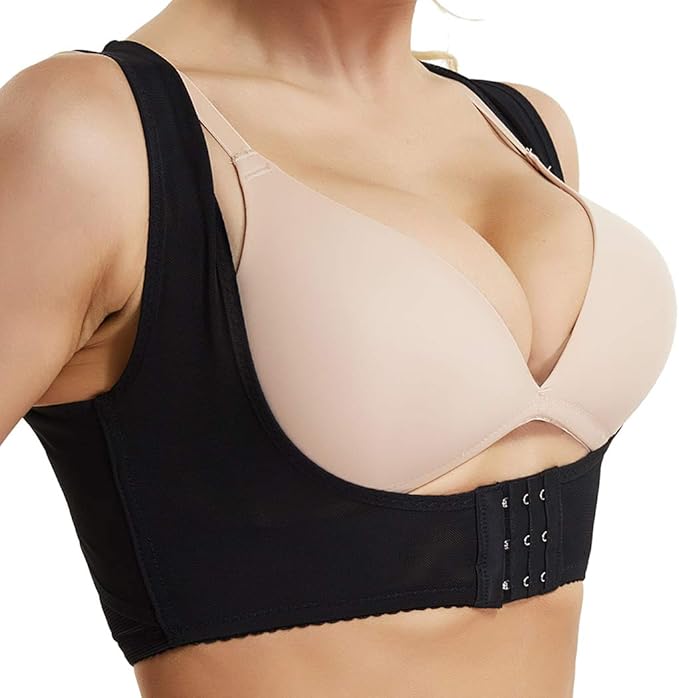 WOWENY Chest Brace up Corset Breast Support Posture Brace Bra Shaper X