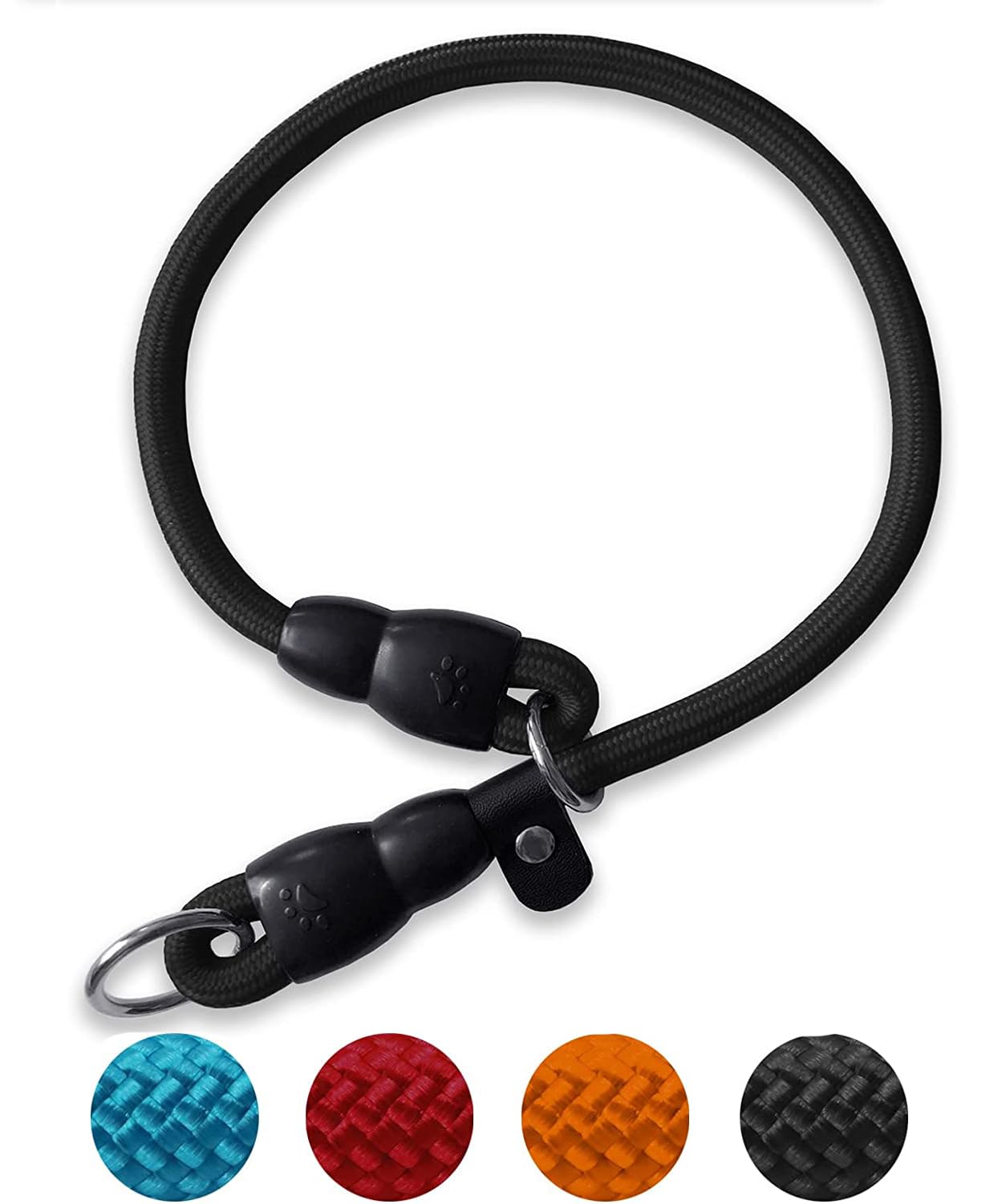 Photo 1 of Mystercome Slip Collar, Dog Choker Collar, Nylon Dog Training Collar with Slidable Stopper No Pull Dog Collars Martingale Collars for Small Medium Large Dogs, Black, M