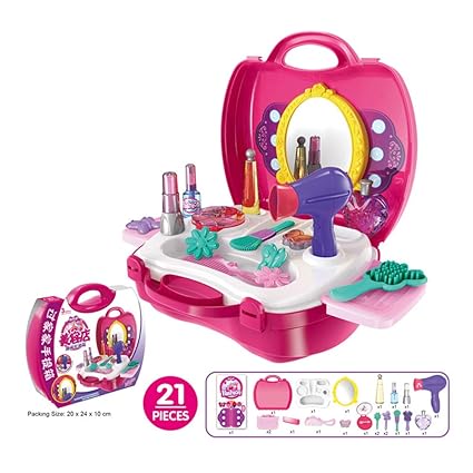 Leoie Simulation Play House Tools Makeup Dressing Supplies Kitchenware Kit Doctor Toy Cooking Set for Children Makeup