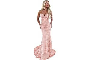 RSOETOO Elegant Lace Prom Dresses Long Strapless Corset Formal Evening Dress for Women Ball Gown Party RO119