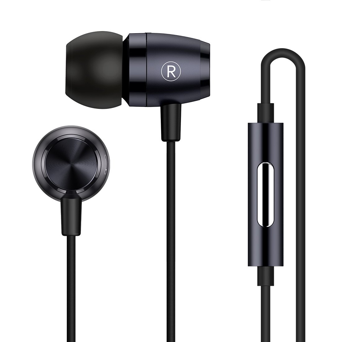 In-Ear Earphones, Humixx, wired earbuds with Mic and Remote Control for iPhone ,Samsung ,Smart Phones, Android, Tablet and Other Compatible Devices, ErgoFit headphones