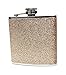 Glitter and Stainless Steel Hip Flask - Stores 6 Ounces (Champagne)