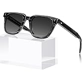 AVAWAY Polarized Sunglasses for Men UV Protection, Square Acetate Frame Outdoor Driving Sun Glasses