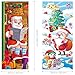 UNOMOR Large New Year Door Cover for New Year Eve Party decorations- Santa and Christmas Tree, Durable, 2 Pieces, 79.8