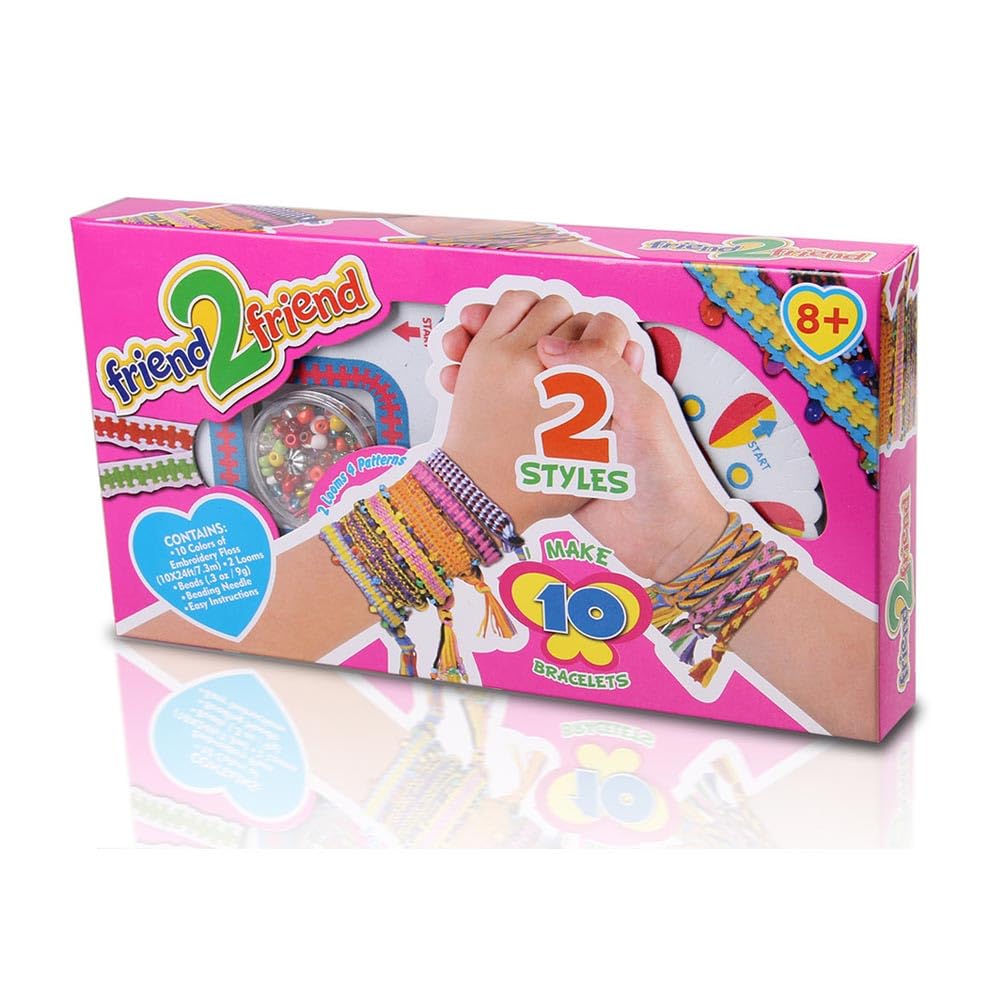 Happium DIY Bracelet Making Kit for Girls Friendship Bracelet Making Toys for Girl, Friendship DIY Craft Box Kit for 8-14 Years Old Kid Jewellery Making Kits