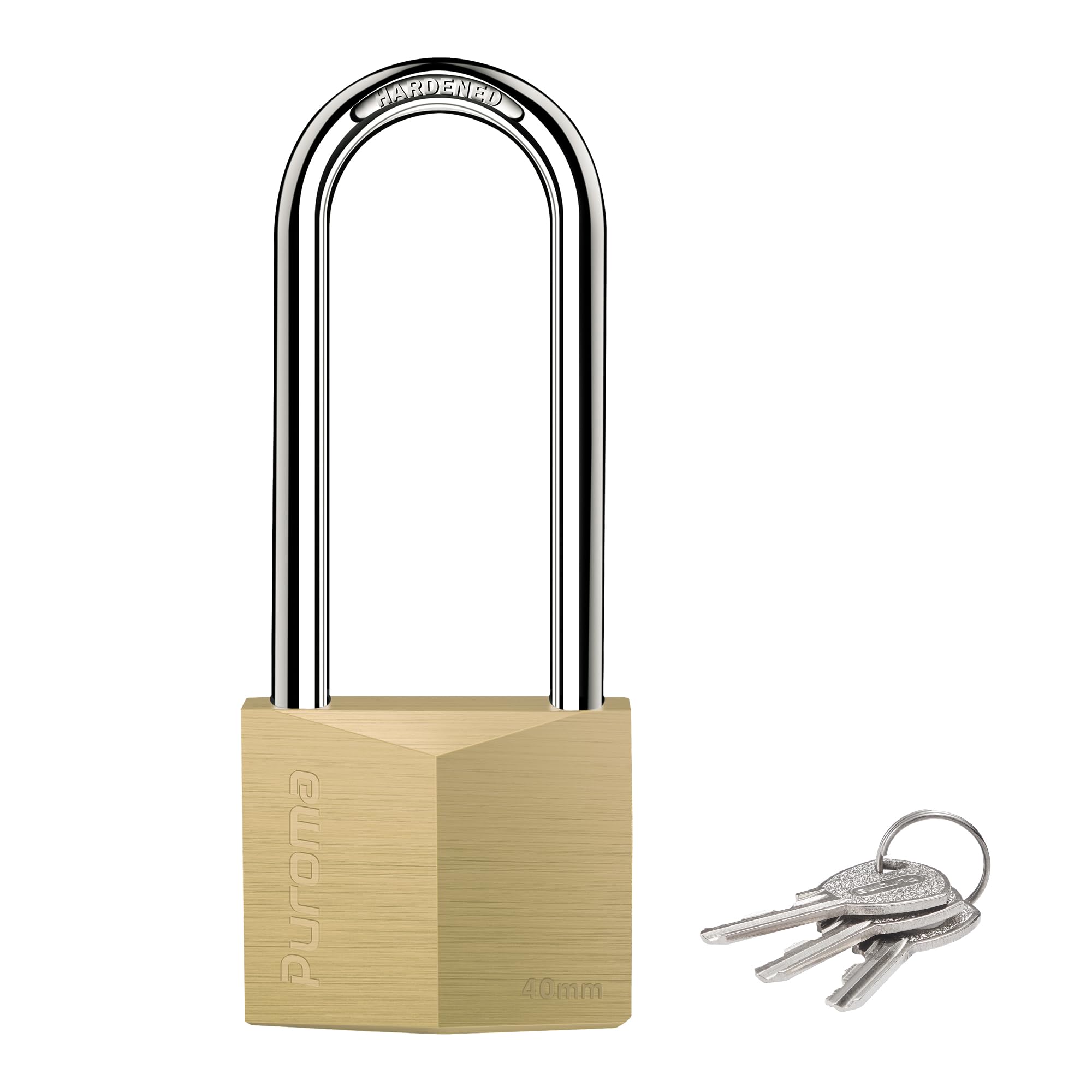 Puroma 1 Pack Keyed Padlock Waterproof Solid Brass