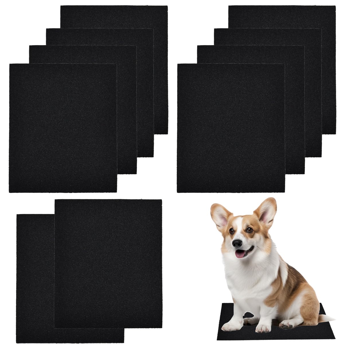 Photo 1 of 10pcs Dog Nail Scratch Board Sandpaper Replacement 11 * 9 Inch, Emery Cat Sandpaper Scratch Pad Self-Adhesive Sand Paper Scratcher Trim, Nail Care, File Scratch Board for Dog Cat Claw Care