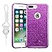 iPhone 7 Plus Case, Hanlesi Shiny Gradient Bling Cover Protective Case for Apple iPhone 7 Plus 5.5 inch, Purple