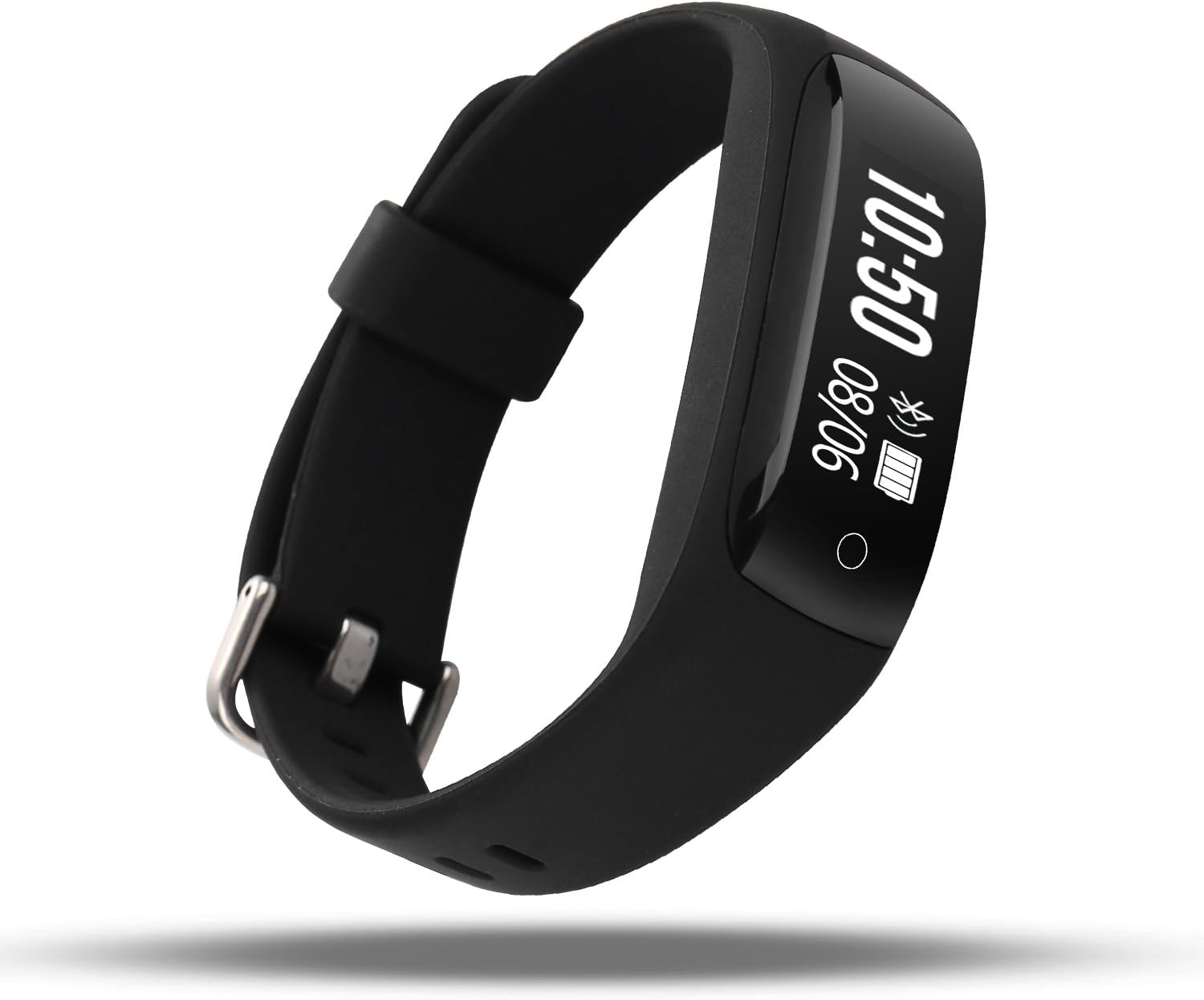 TIHON Sport Wristband with Multi-Functions Activity Smart Bracelet Pedometer,WatchHeart Rate Monitor,Wirless Fitness Tracker (black1)