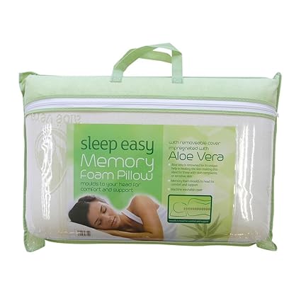 Sleep Easy Aloe Vera Memory Foam Pillow Amazon Co Uk Kitchen Home