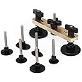 AMTION Paintless Dent Repair Bridge Puller Sets Paintless Dent Removal Repair Tool Kit with 7 Pcs Different Shape Mats Threaded Rod for Dent Ding DIY Home Repair