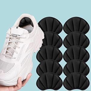 High Quality Black 10pcs Heel Grips Self Adhesive Anti Slip Sponge Pads for Shoe Comfort Blister Prevention