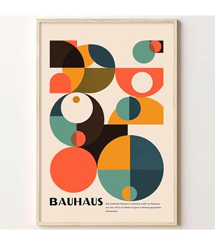 Amazon.com: Bauhaus Abstract Geometric Wall Art Bauhaus Exhibition