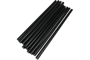 TrendBox Pack of 100 Black 11mmx270mm - Hot Melt Glue Sticks Strips Melting Adhesive for Handmade Craft DIY Home Office Project Craftwork Fix & Repairs