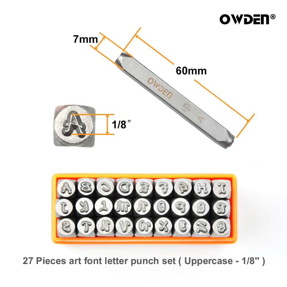 Mua OWDEN Professional Uppercase Metal Stamps Letter Punch Set (1/8 ...