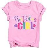 Birthday Girl Shirt for Kids Girls Birthday Outfits Short Sleeve Girls Part Tee Tops