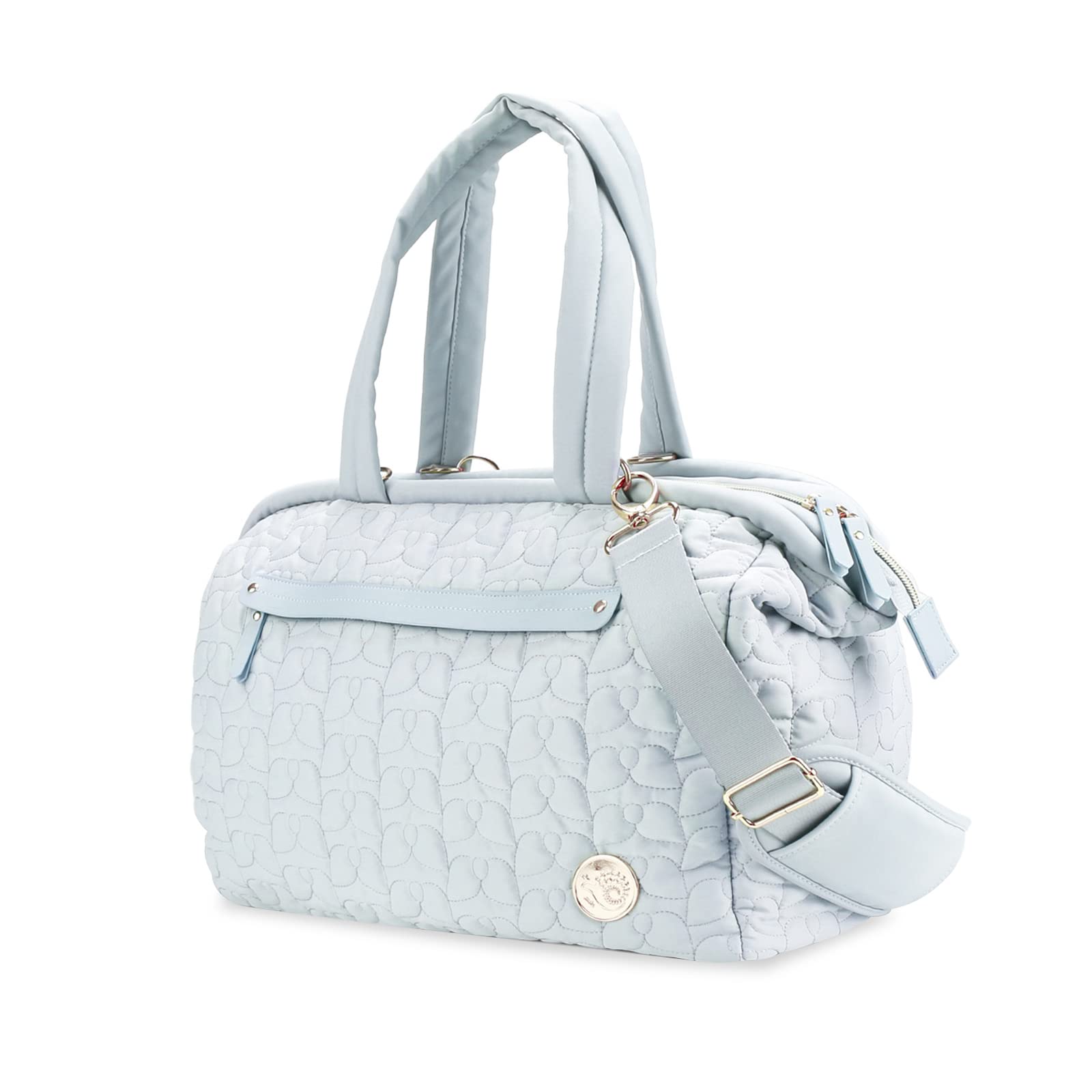 SONARIN Multi-Pockets Baby Nappy Changing Tote Bag,Stylish Large Capacity Multifunctional Baby Changing Bag Satchel Messenger Bag Travel Diaper Bag with Single Shoulder Strap(Blue)