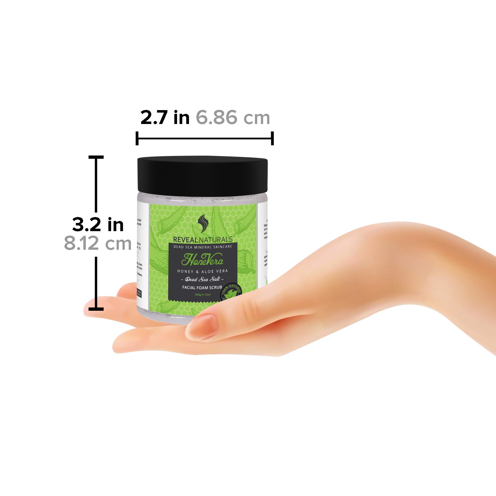 Natural and Organic Aloe Vera Salt Scrub and Body Scrub with Dead Sea Salt, Vitamin E and Honey. Facial Cleanser, Face Wash, Moisturizer, Blackhead Remover, Pore Cleaner and Exfoliating Body Wash