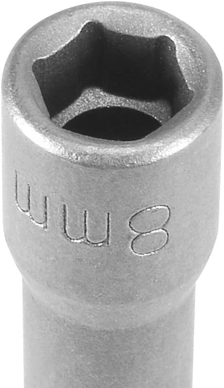Sourcingmap 5 Pcs 1/4" Quick-Change Hex Shank 8mm Nut Setter Driver Drill Bit, 100mm Length, Metric No-Magnetic - Image 5