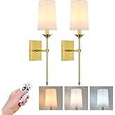 TERLEENART Battery Operated Wall Sconce Set of 2,Cordless Rechargeable Wall Light with RGB Dimmable Bulb and Remote,15 Colors