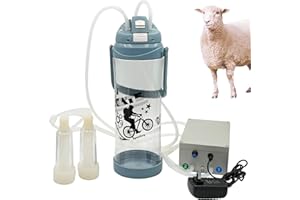 MUDUOBAN Milking Machine for Goats,Pulsation Vacuum Pump Milker Adjustable Speed Double Head Milker 3L/0.8 Gallon