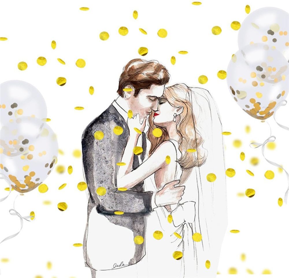 SINKSONS 20 Pieces Gold Confetti Balloons, 12 Inches Party Balloons With Golden Paper Confetti Dots For Party Decorations Wedding Decorations And Proposal (Gold): Kitchen & Dining