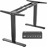 VIVO Electric Dual Motor Stand Up Desk Frame for 40 to 85 inch Table Tops, Frame Only, 3 Stage Height Adjustable DIY Workstat