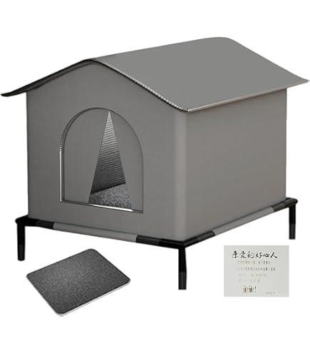 Niche Isotherme Pour Chat D'Extérieur - Maison Chaud Hiver, Tissu Oxford, Tailles S/M/L, Base Sursurélevée