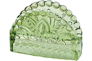 COHEALI Glass Napkin Holder Table Napkin Holder Modern Delicate Design Round Glass Tissue Dispenser
