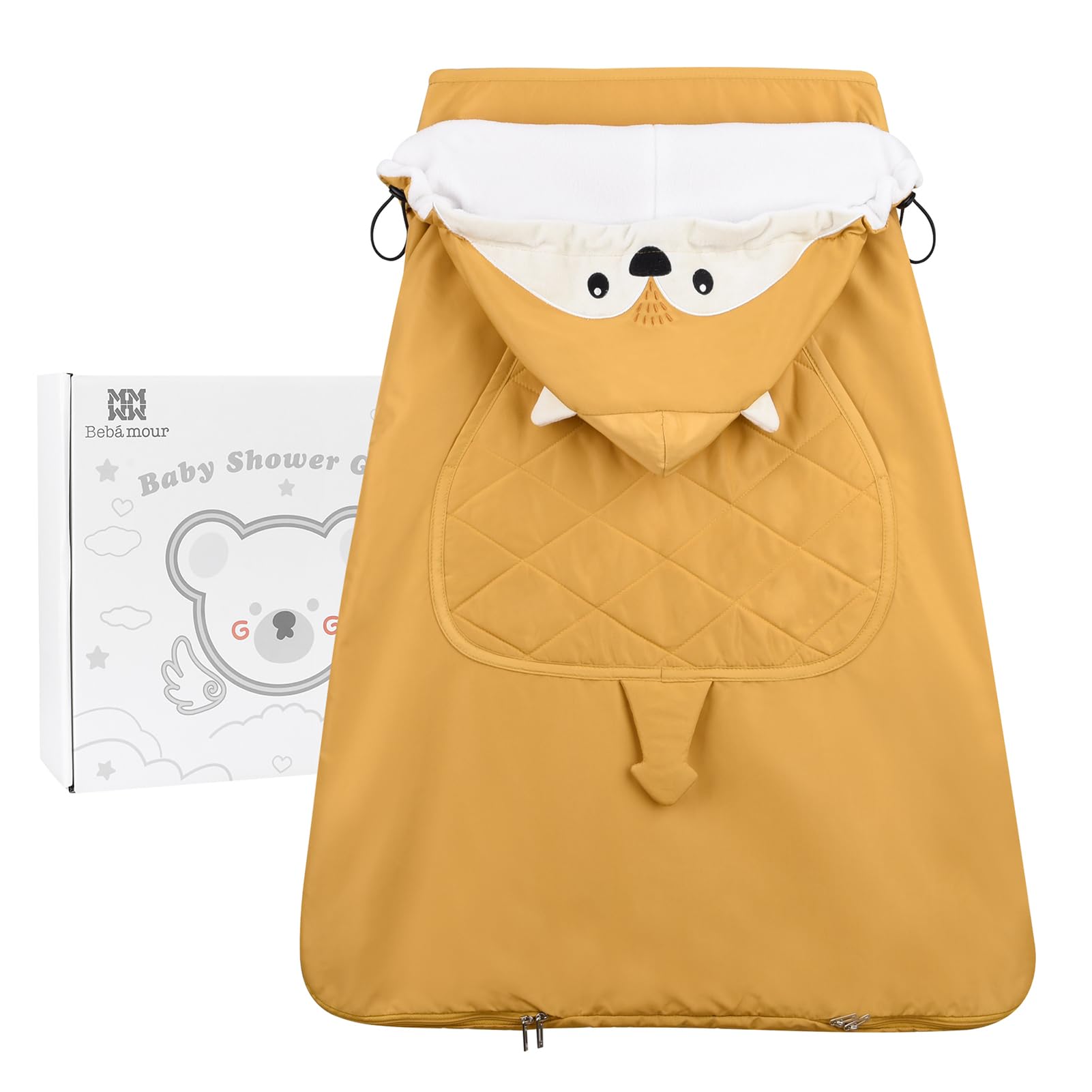 Bebear Winter Cover for Baby Carrier Warm Universal Hoodie Baby Carrier Cover for All Seasons, Printed
