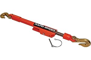 Battle Armor Designs Rapid Binder Heavy Duty 5/16" - 3/8" Ratchet Chain Load Binder with DOT G70 Grab Hooks 3500 lbs Working Load Limit for Tie Down, Hauling, Towing, Orange