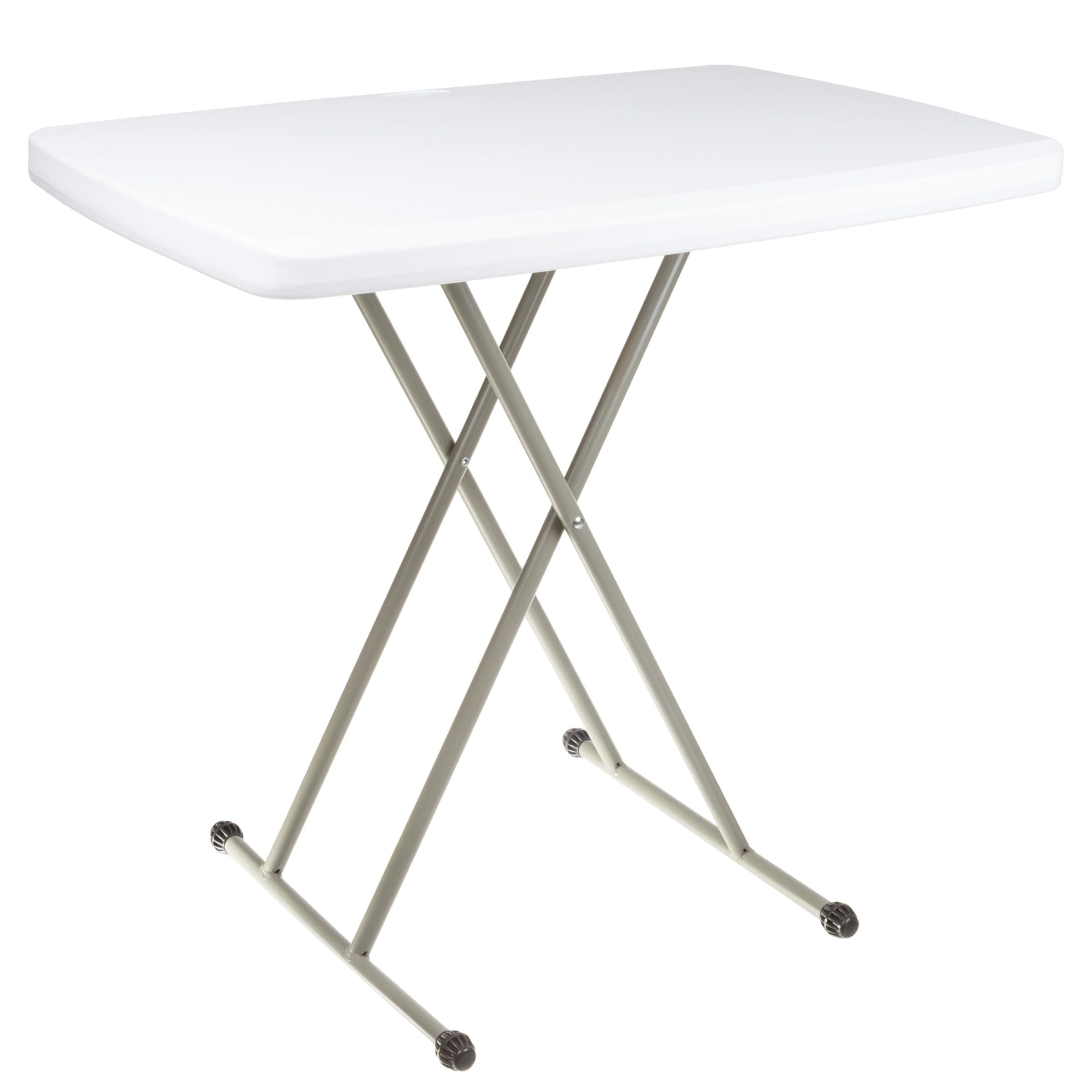 Everyday Home Folding Table - Lightweight 30"x20" Adjustable Height Plastic Table For Camping, Cards, Crafts