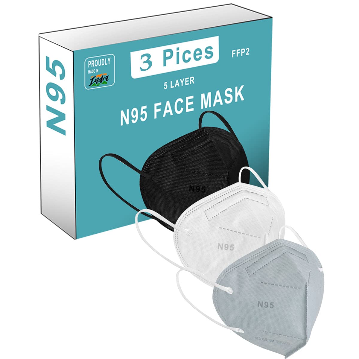 Rizzly N95 / KN95 Layer Reusable Anti Pollution , Anti Virus