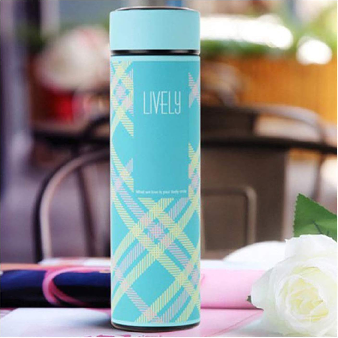 Kids Mandi Double Wall Stainless Steel Water Bottle with Drainer, Perfect for Indoor Office Outdoor Sports (Lively)