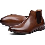 R.PRINCE Mens Chelsea Boots Genuine Leather Dress Boots for Men Black Chelsea Boots Men Chukka Ankle Boots