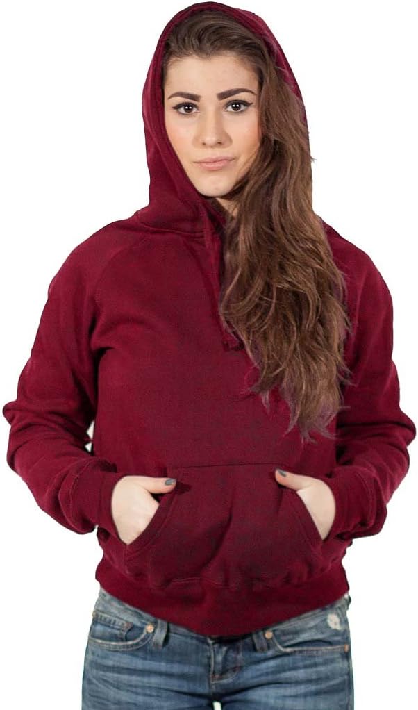 Ladies Hooded Sweatshirts Sizes XS to 4XL HOODIES FOR WORK CASUAL SPORTS LEISURE (20 - 22 XL / EXTRA LARGE, MAROON)