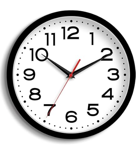 Amazon.com: DAXSMY 12 Inch Wall Clock Silent Non-Ticking Battery