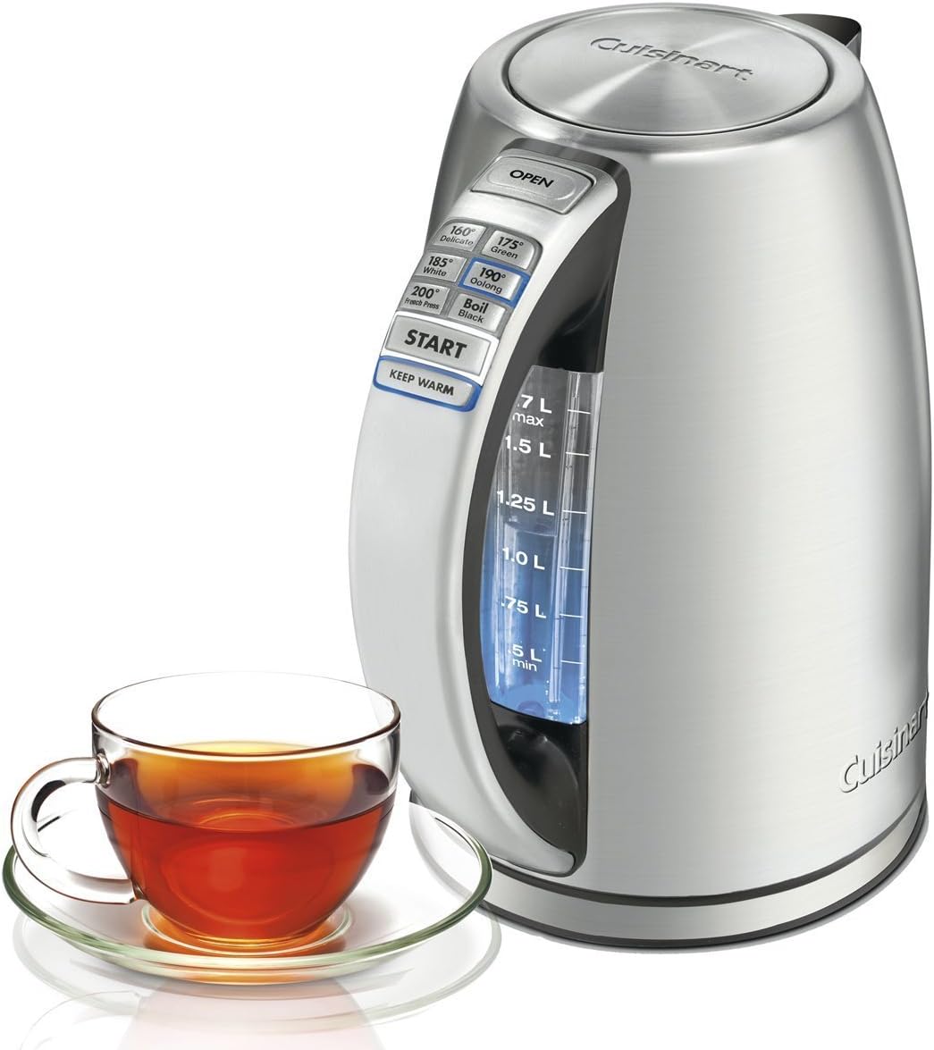 Cuisinart CPK-17 PerfecTemp 1.7-Liter Stainless Steel Cordless Electric kettle, 1.7 L, Silver: Kitchen & Dining