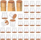 VIUME 32 Pcs Chair Leg Protectors Silicone Cushions for Floors Small