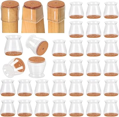 VIUME 32 Pcs Chair Leg Protectors Silicone Cushions for Floors Small