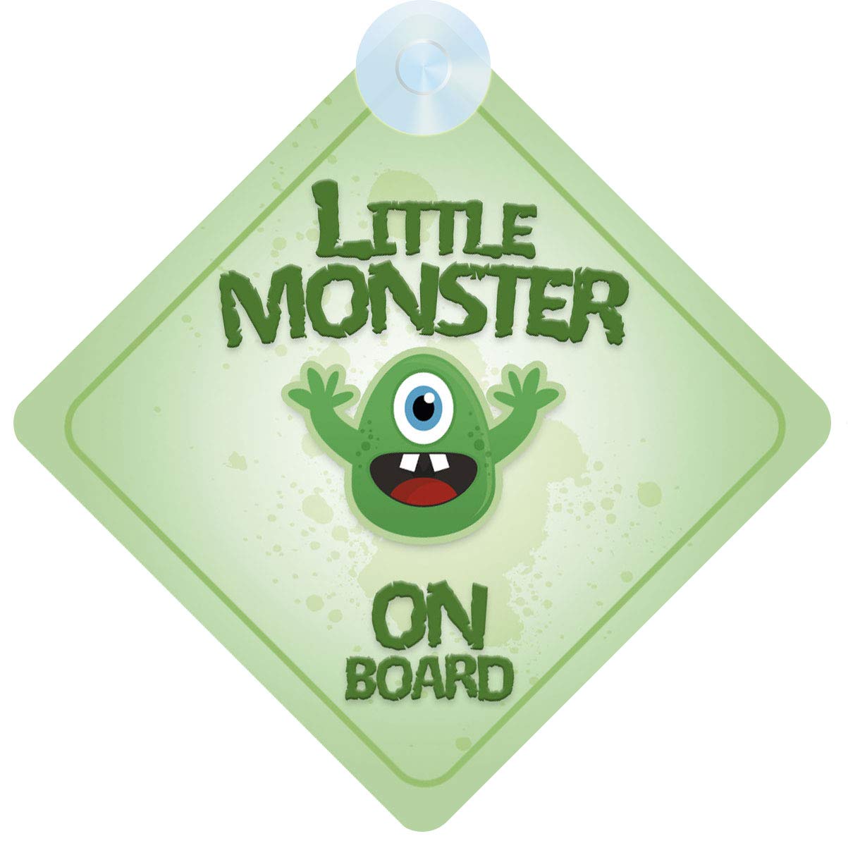 QG Ltd Little Monster on Board Car Sign for Children/Baby Boys and Girls Non Personalised Character Theme